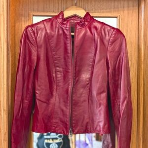 Vintage Danier Red Italian Leather Jacket